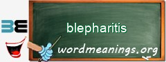 WordMeaning blackboard for blepharitis